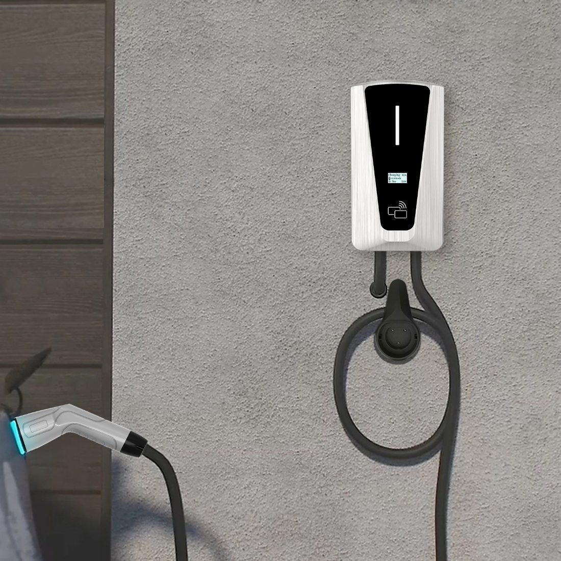 Budget-Friendly Home Essential Wall-mounted 7KW Type 2 EV Charging Station view 5