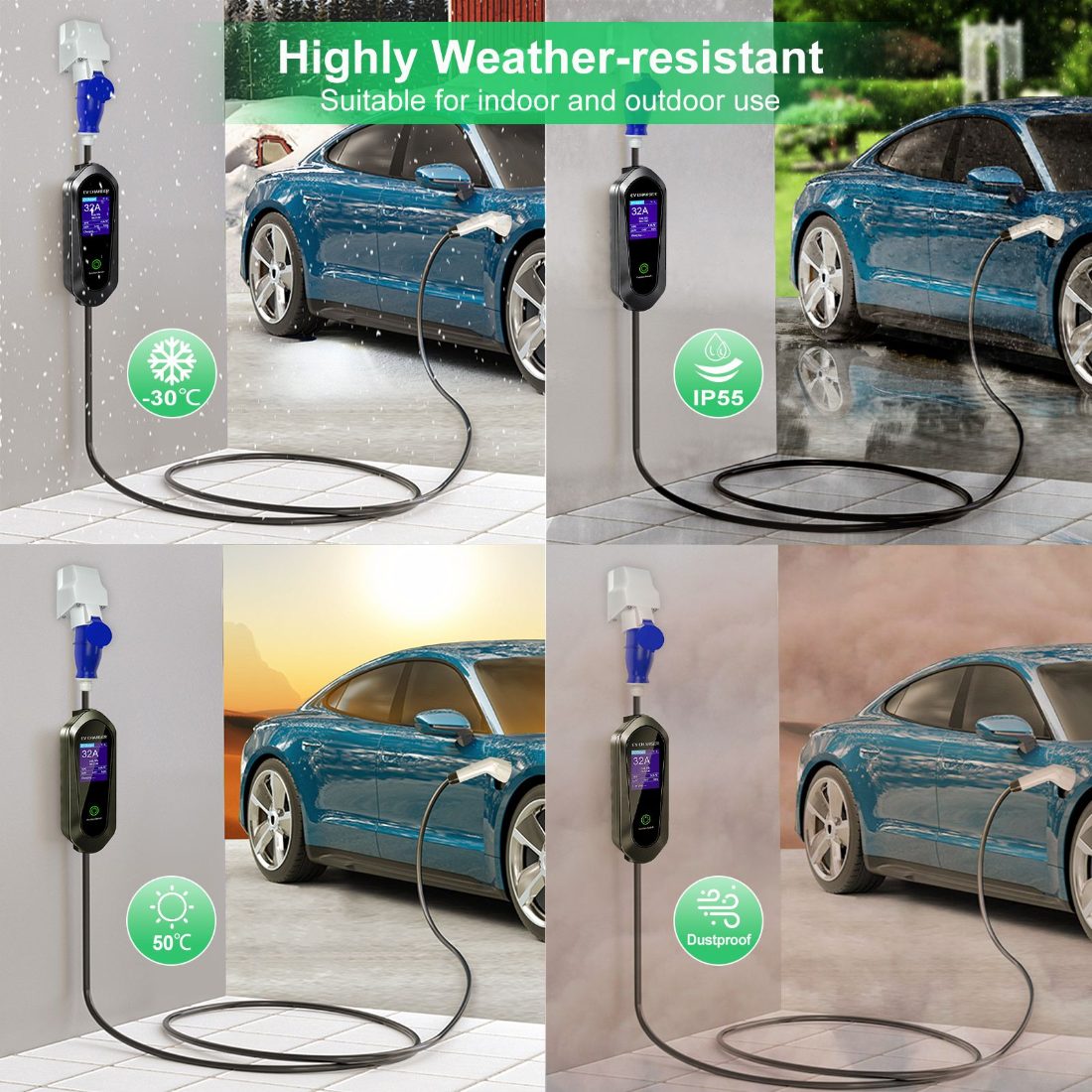 7KW GBT Portable EV Charger Supports Current Adjustable view 5