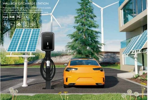 Waterproof App Control Single Phase 7KW GB/T Wall-mounted EV Charging Station detail