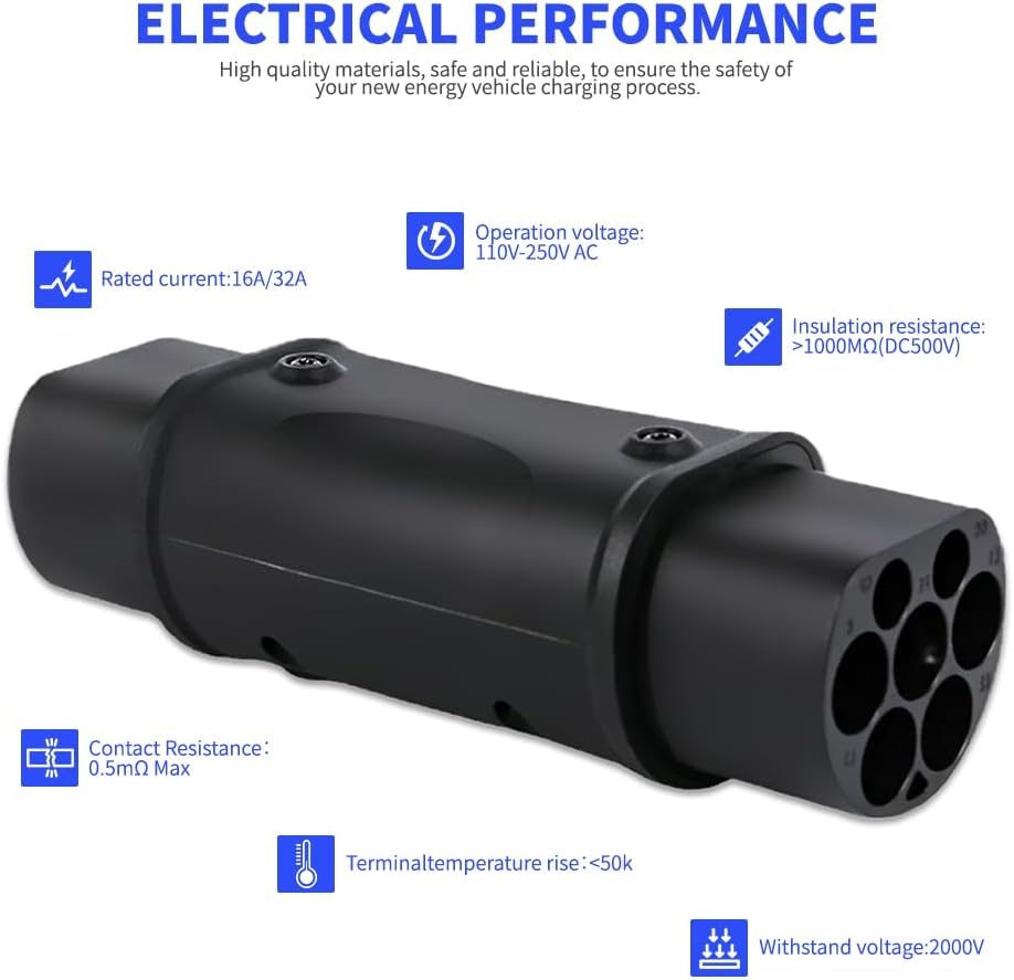Type 2 to GBT EV Adapter 1Phase/3Phase Type 2 to GBT Conversion Connector Electric Vehicle Charging Adapter IEC 62196 to GBT detail
