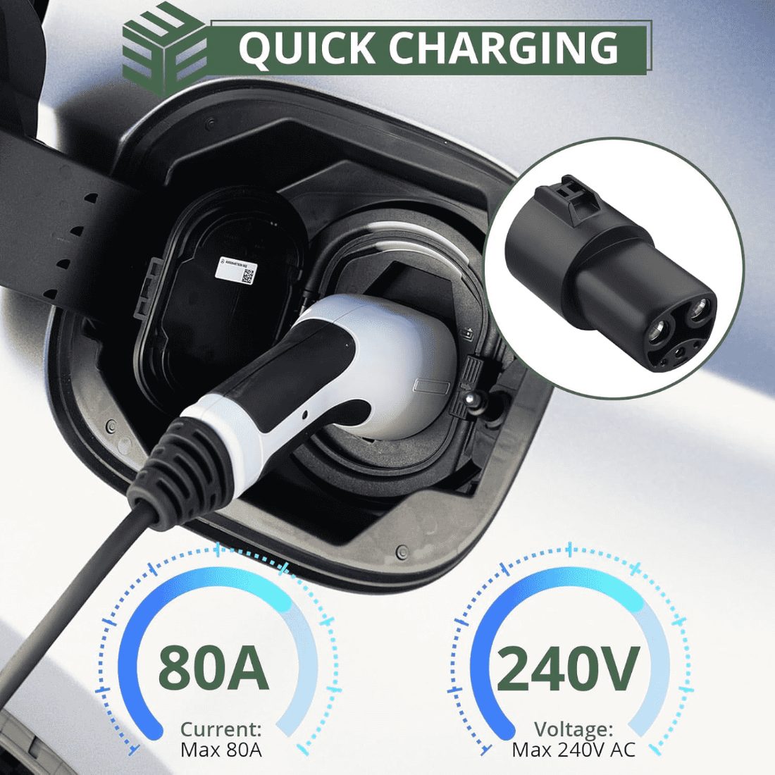 Type 1 To Tesla Adapter NACS J1772 to Tesla 60 Amp 110V/250V Charging Adapter EV Charger Adapter detail