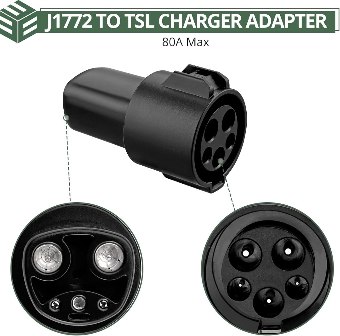 Type 1 To Tesla Adapter NACS J1772 to Tesla 60 Amp 110V/250V Charging Adapter EV Charger Adapter detail