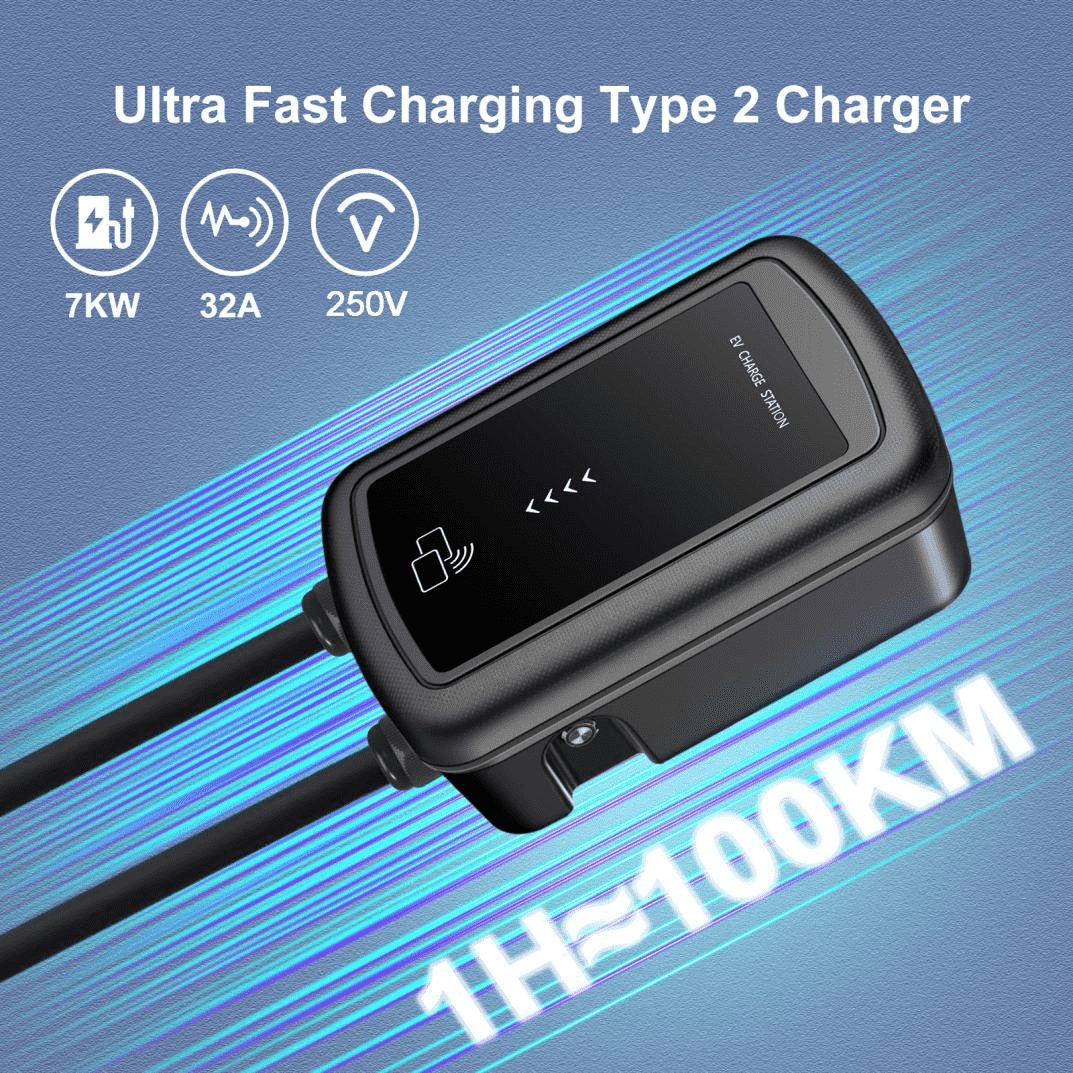 EV Charger Smart App with 32A 7kW Home Charging Station detail
