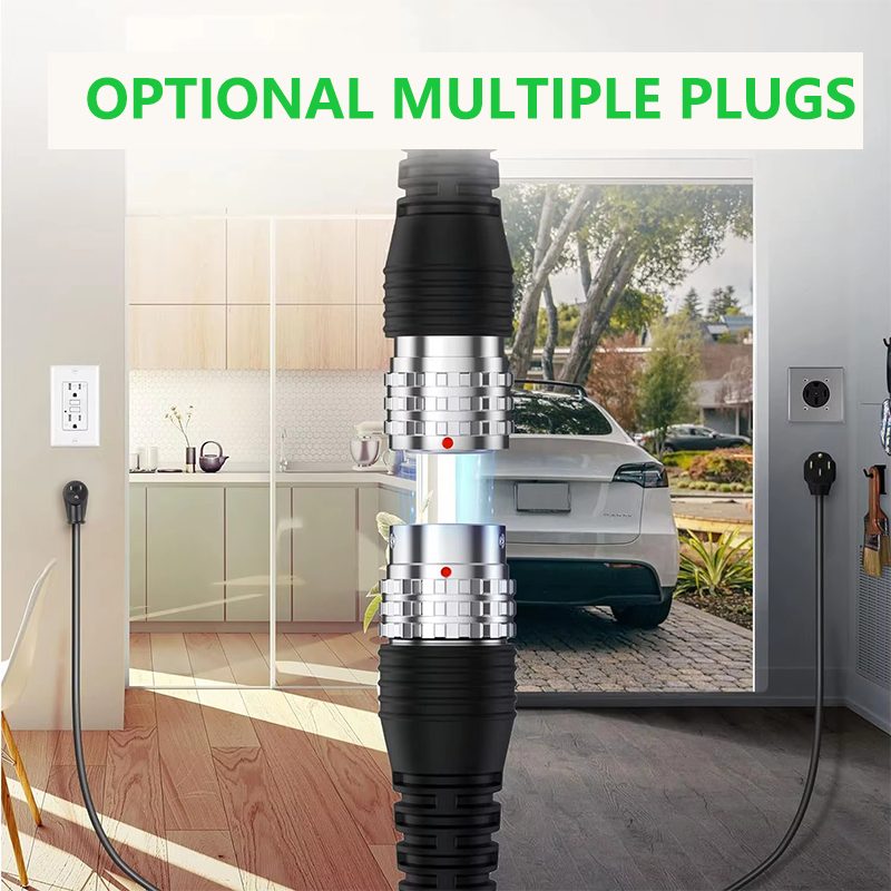Home Essential Automatic Current Recognition Type 1 Portable EV Charger with Replaceable Multiple Plugs detail