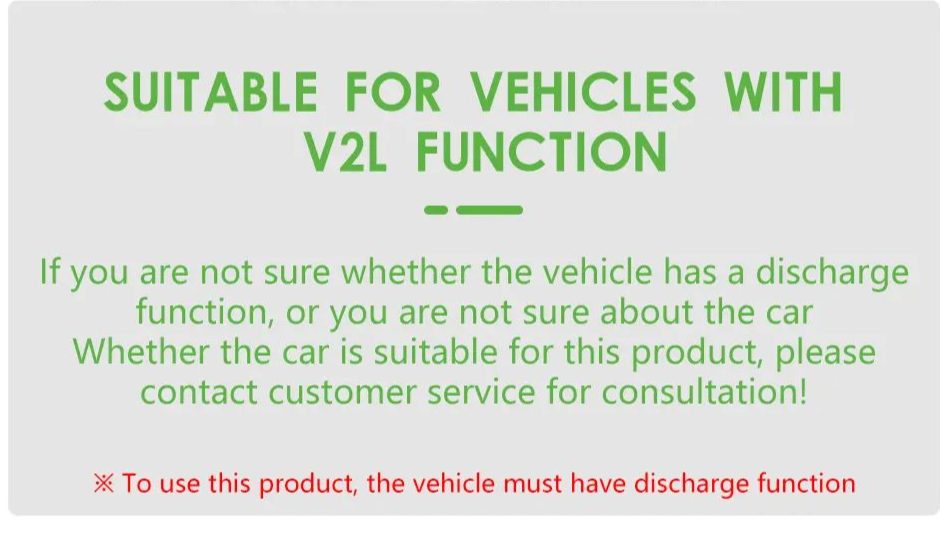 V2L Outdoor Camping Power Cord Single Socket Single Phase Type 2 EV Discharging Equipment detail