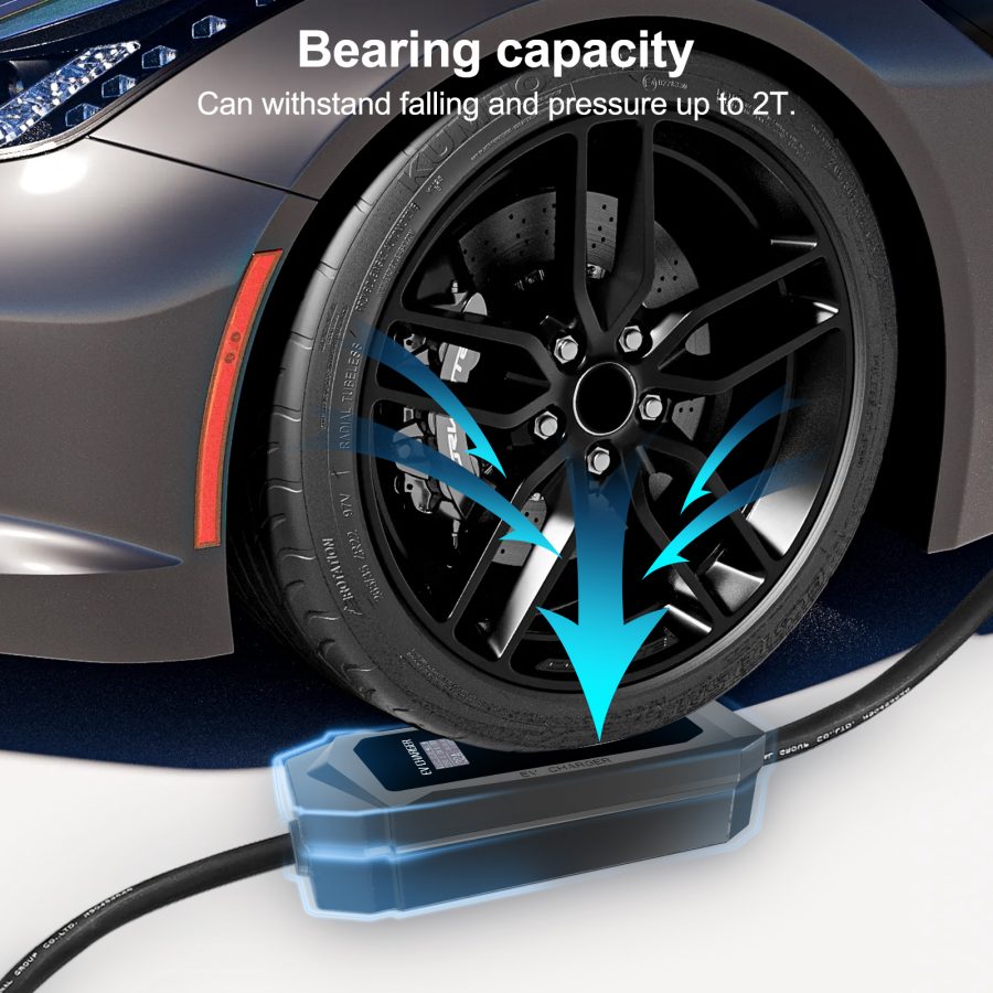 Smart Life or Tuya App Control 7KW Type1 J1772 Portable EV Charger with CEE Power Plug detail