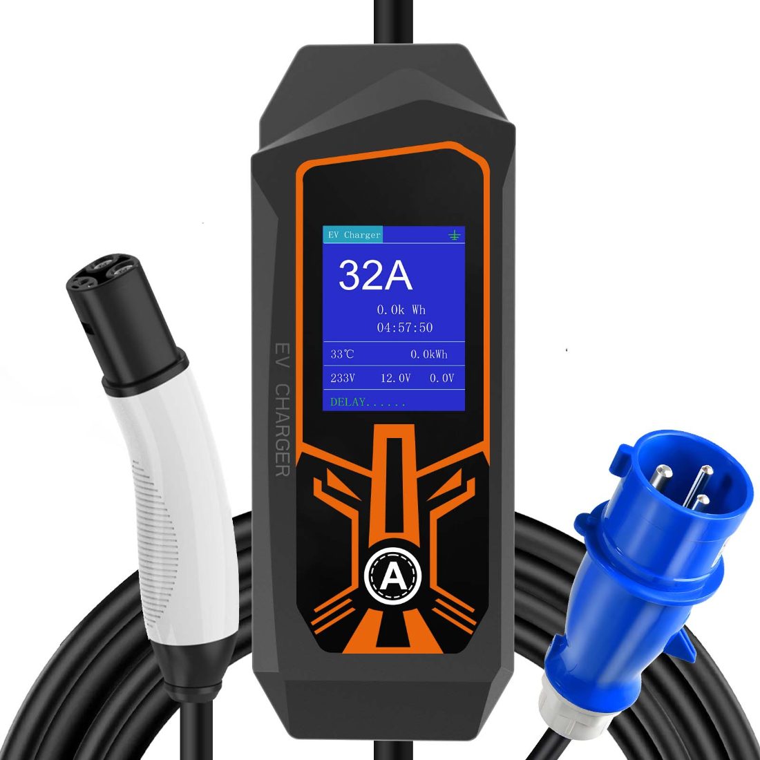 32A Portable Tesla Home Charger with 16.4 FT Charging Cable detail