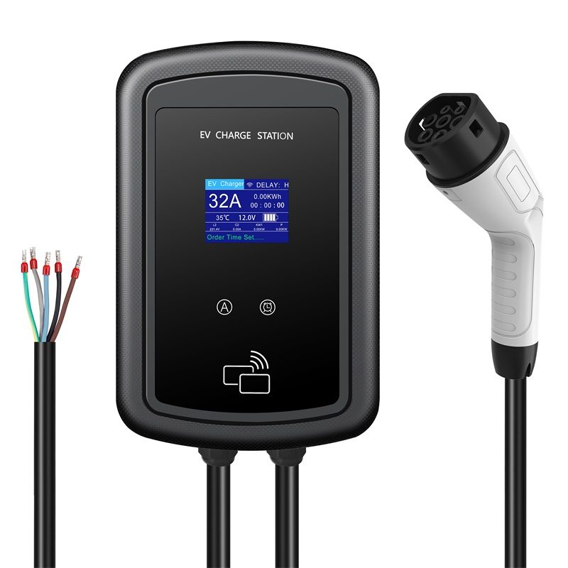 Type 1 Portable EV Charger 32A Current Adjustable with CEE EU UK power plug adapter view 2
