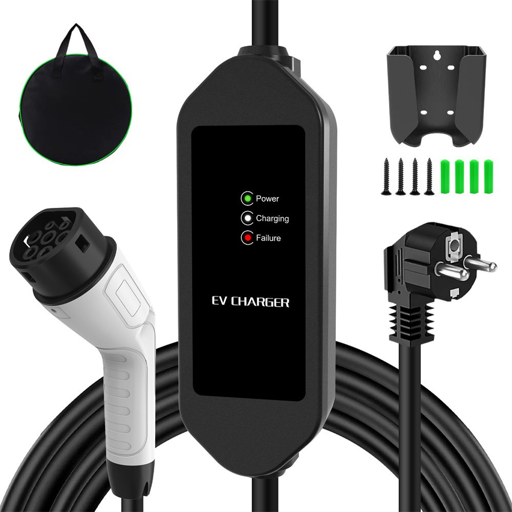 Cheap 7KW Type 2 EV Charger Station 5M with LED Indicators IP67 Waterproof EV Charger with Carry Bag view 2