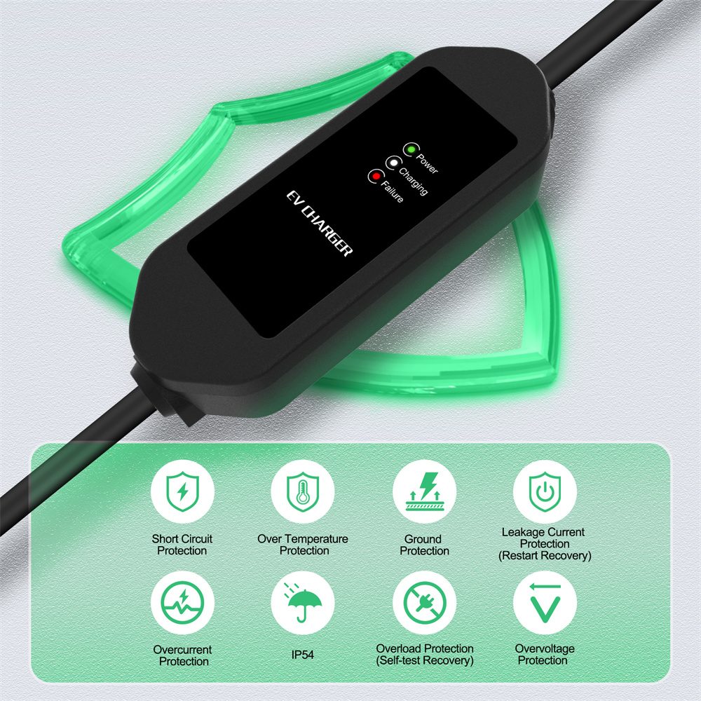 Cheap 7KW Type 2 EV Charger Station 5M with LED Indicators IP67 Waterproof EV Charger with Carry Bag view 3