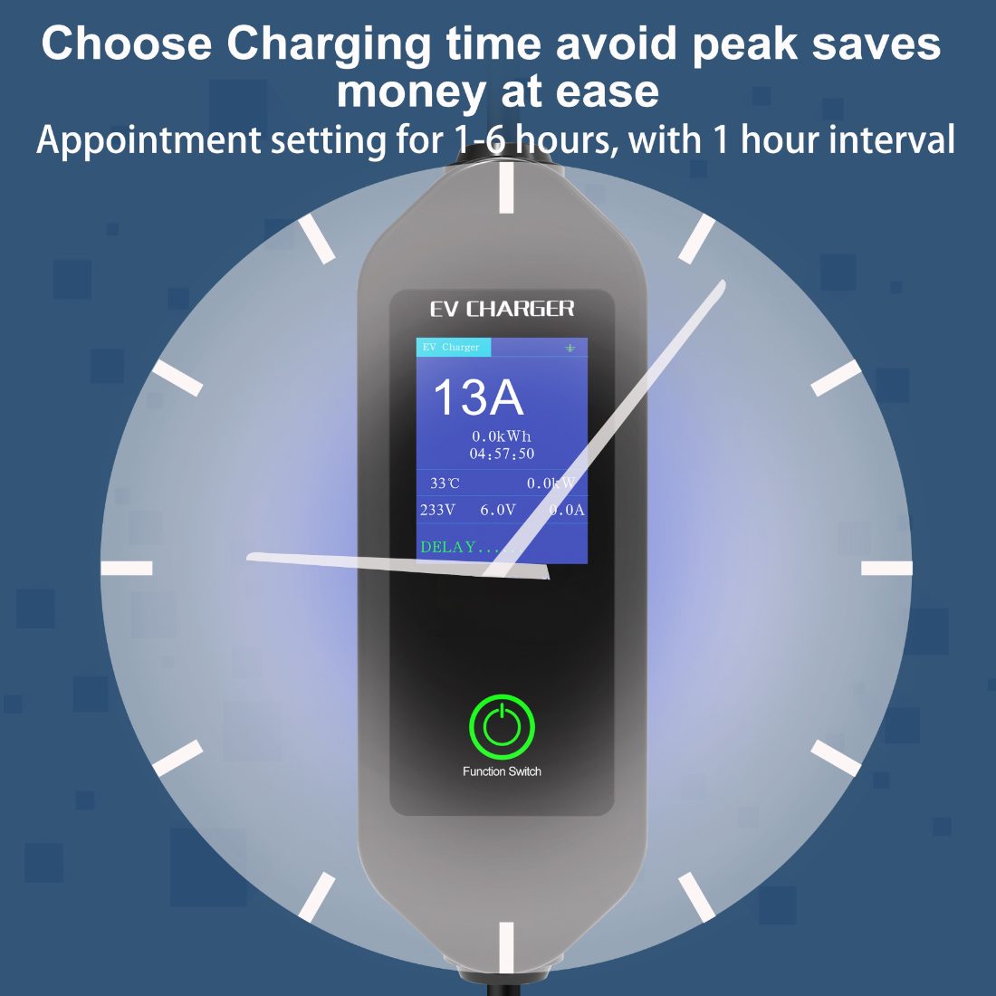 8/10/13/16/32Amp Adjustable GBT Portable EV Charger 7KW view 3