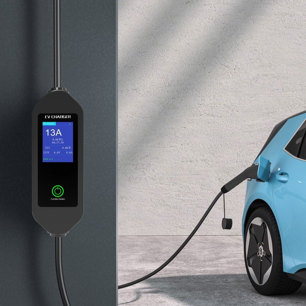 8/10/13/16/32Amp Adjustable GBT Portable EV Charger 7KW view 2