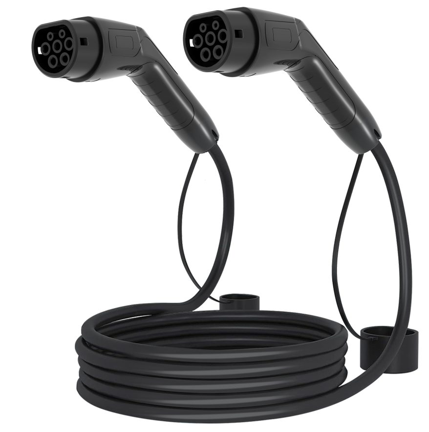 EV charging cable 5m fast charge 32A 3-phase 22kw view 2