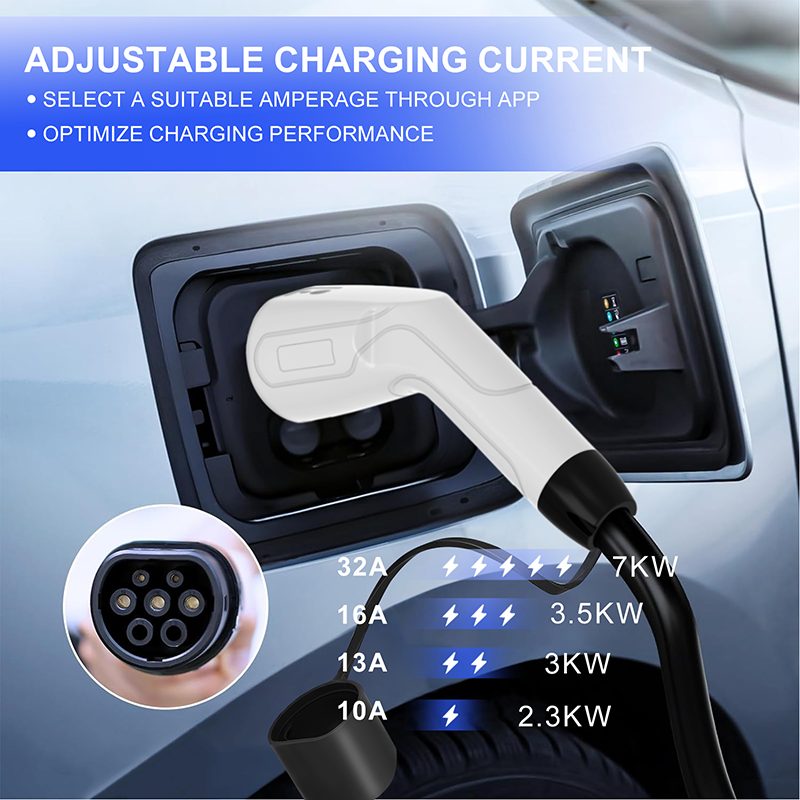 EV Charger Type 2 to Schuko Plug with APP 3.5kW 16A IP67 Waterproof view 5