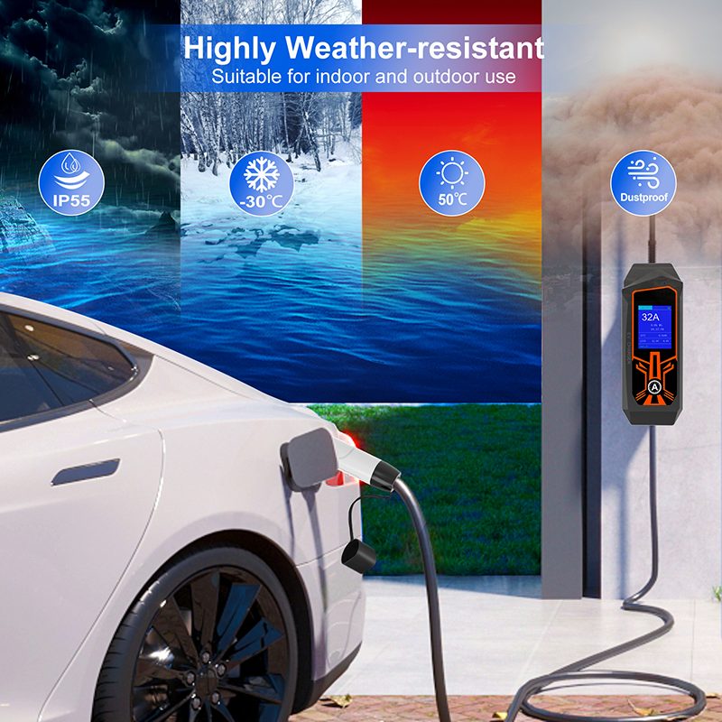 EV Charger Type 2 to Schuko Plug with APP 3.5kW 16A IP67 Waterproof view 4